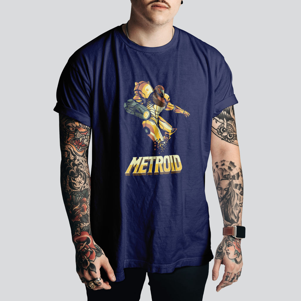 Metroid Retro Cartoon T-Shirt | 80s & 90s Nostalgia Apparel