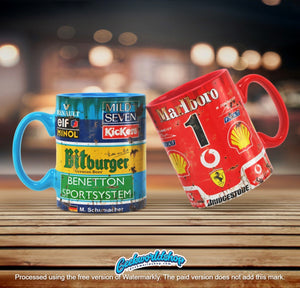 Formula 1 Mug Template Design – DIY Printable for Racing Fans