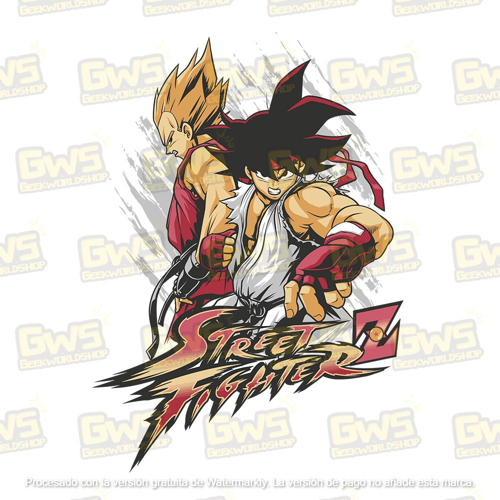 Dragon Ball Z x Street Fighter Goku & Vegeta Mashup T-Shirt