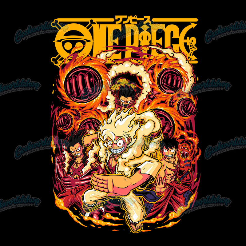 Luffy gears One Piece T-Shirt | Anime Tee for True Pirates – Manga Style & Epic Adventure