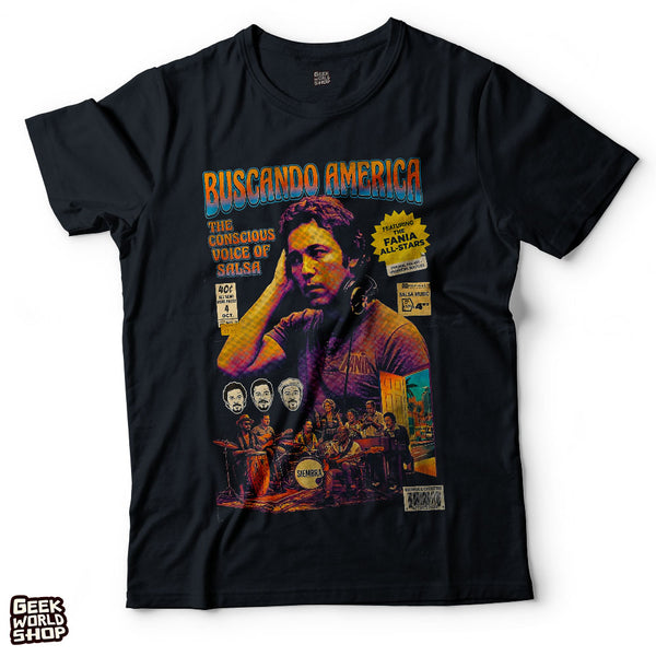 Ruben Blades Buscando America T-Shirt | Vintage Comic Book Salsa T Shirt
