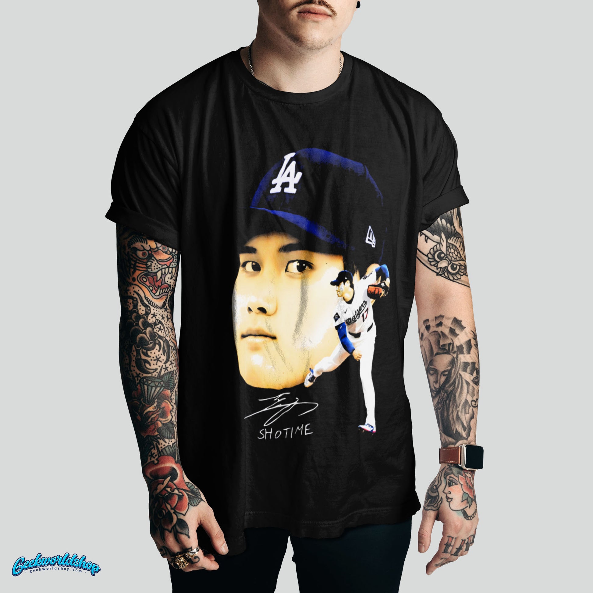 Shotani Big Face T-Shirt – Shohei Ohtani Pitching Fan Art Tee