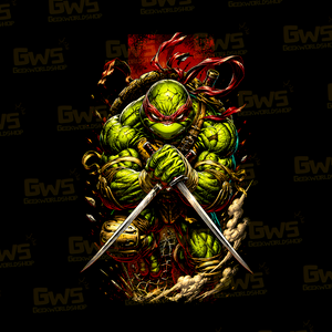 Teenage Mutant Ninja Turtles Raphael Dual Katanas T-Shirt