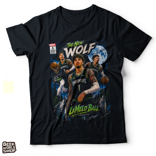 "The New Wolf" LaMelo Ball Minnesota Timberwolves Fantasy Comic T-Shirt