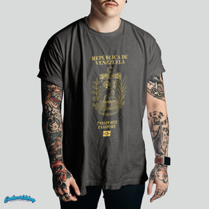 Venezuela Passport Logo T-Shirt – Vintage Travel Style Tee