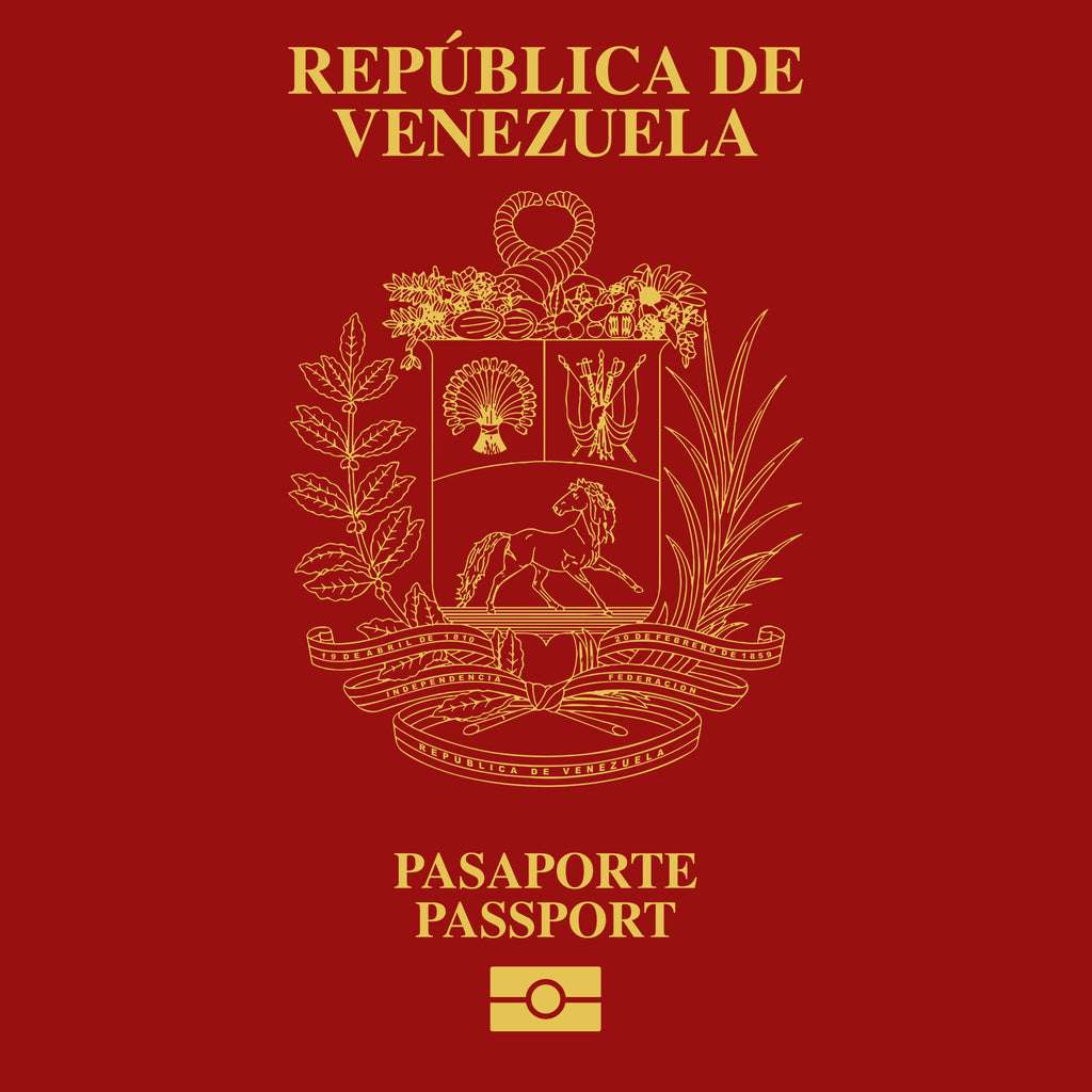 Venezuela Passport Logo T-Shirt – Vintage Travel Style Tee