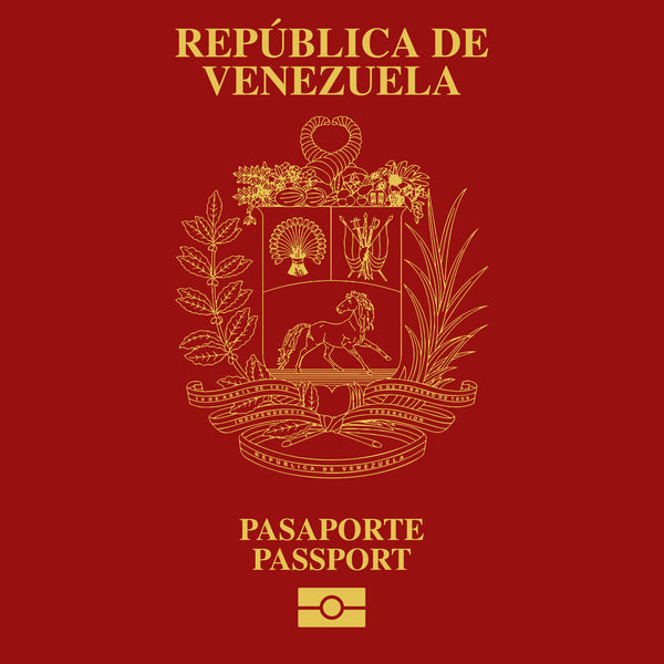 Venezuela Passport Logo T-Shirt – Vintage Travel Style Tee
