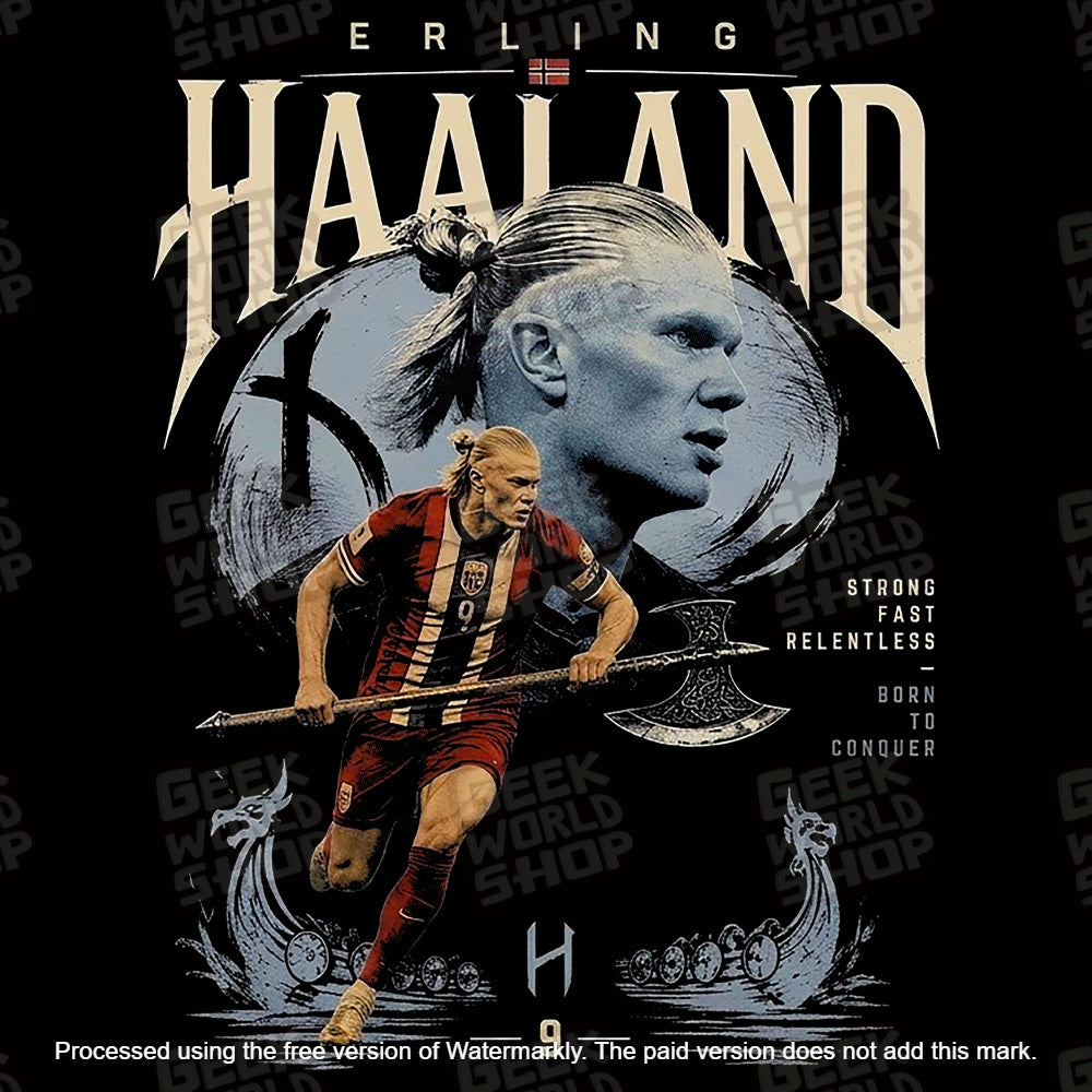 Erling Haaland Viking Striker Bootleg Graphic T-Shirt