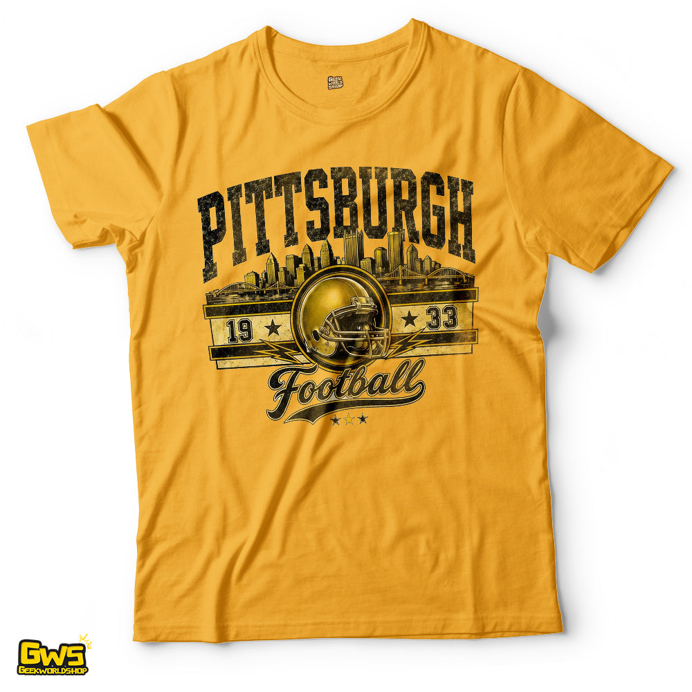 Pittsburgh Vintage Retro Football Graphic T-Shirt