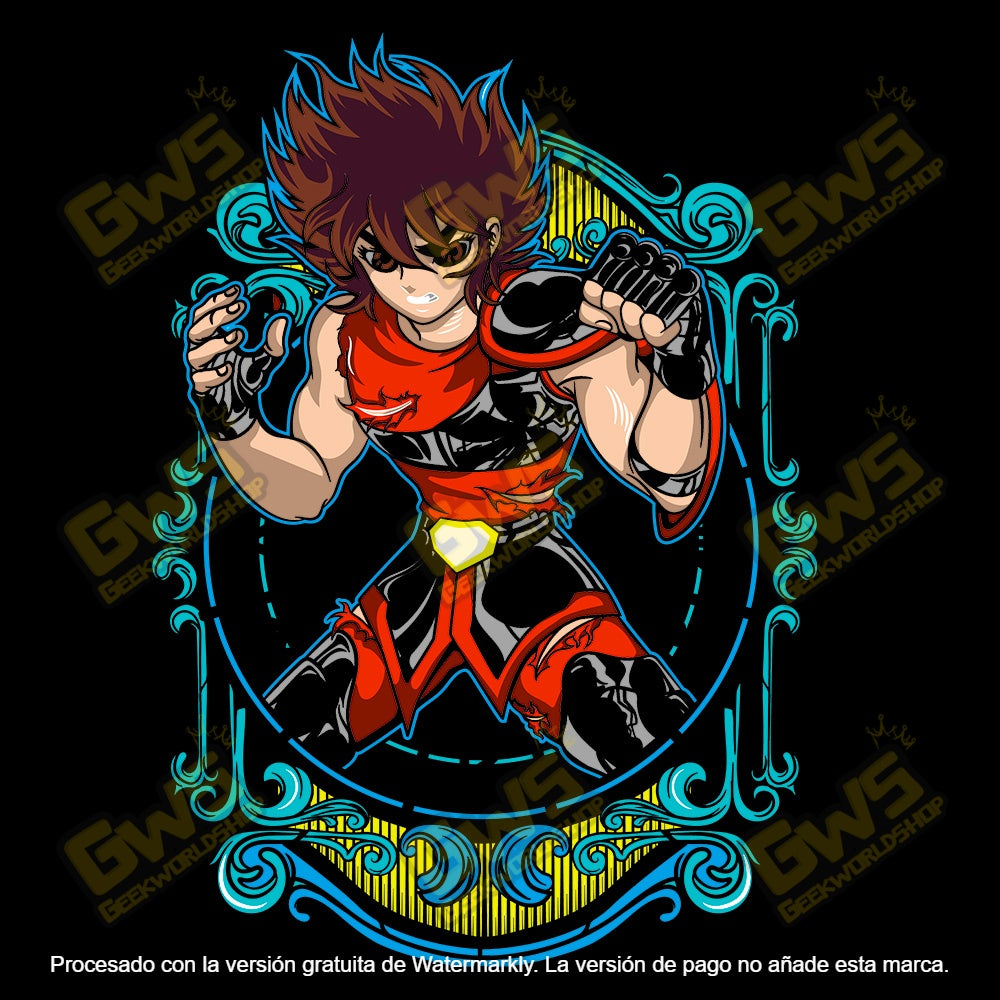 Saint Seiya Pegasus Seiya Vintage Frame T-Shirt