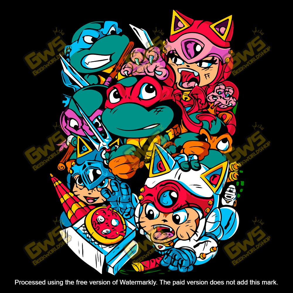 Teenage Mutant Ninja Turtles x Samurai Pizza Cats T-Shirt