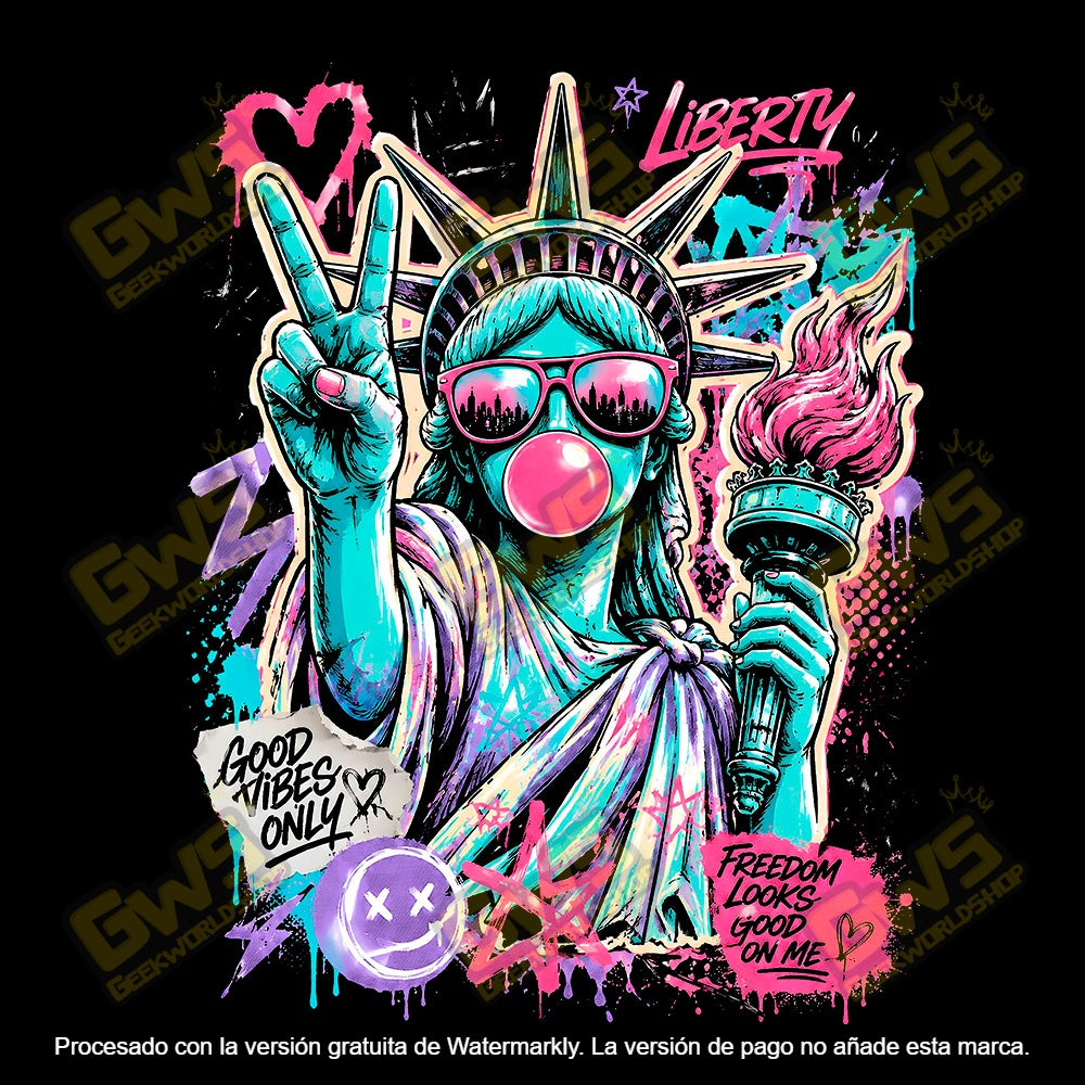 Statue of Liberty Graffiti Pop Art T-Shirt