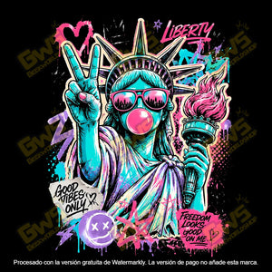 Statue of Liberty Graffiti Pop Art T-Shirt