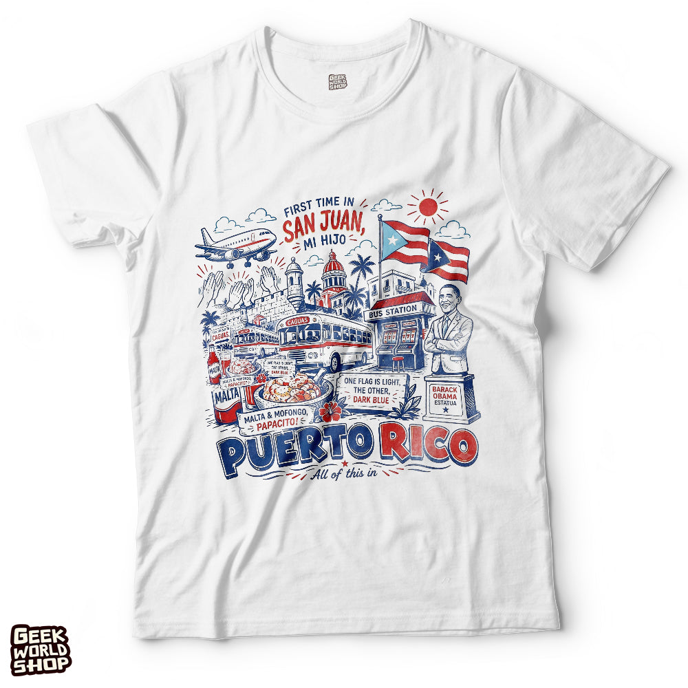 First Time in San Juan Puerto Rico Vintage Graphic Tee