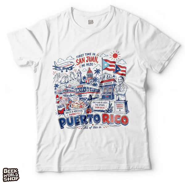 First Time in San Juan Puerto Rico Vintage Graphic Tee