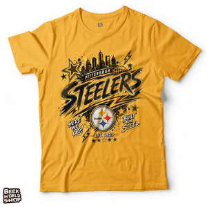 Pittsburgh Steelers Vintage 90s Bootleg Graphic T-Shirt