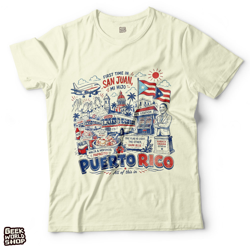 First Time in San Juan Puerto Rico Vintage Graphic Tee