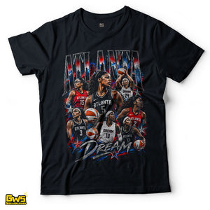 Atlanta Dream Basketball Graphic T-Shirt – Urban Streetwear Player Collage