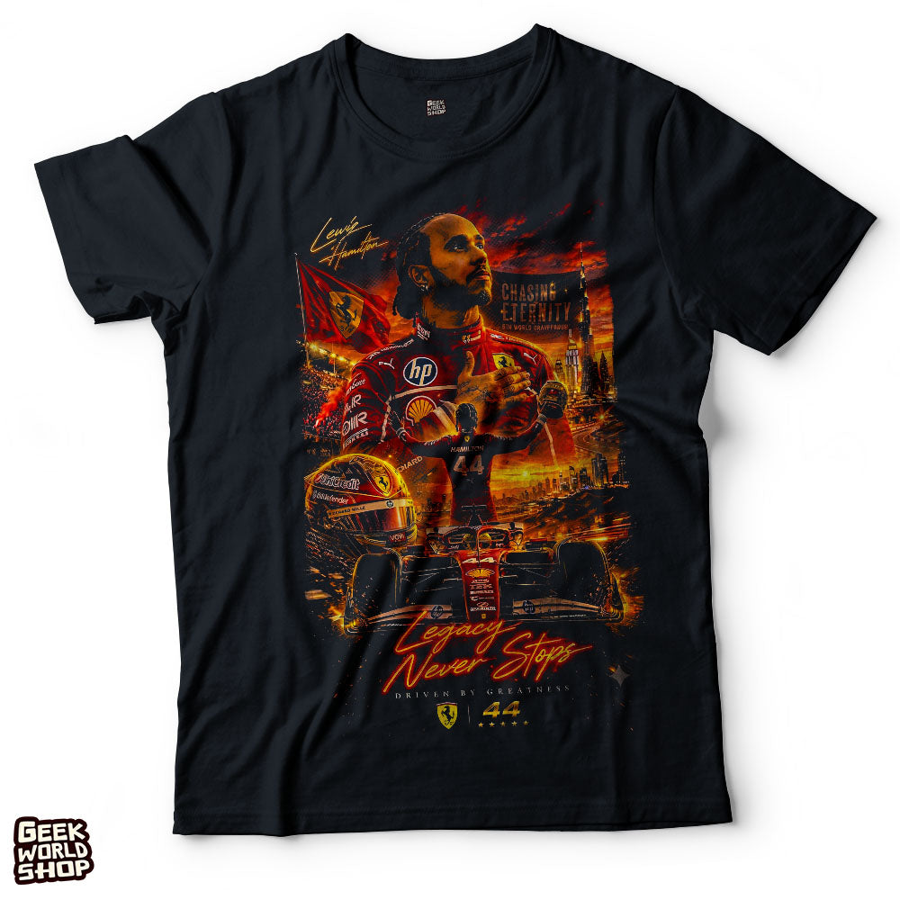 Lewis Hamilton Ferrari Legacy Formula 1 Graphic T Shirt