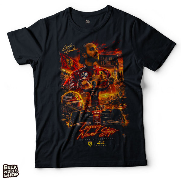 Lewis Hamilton Ferrari Legacy Formula 1 Graphic T Shirt