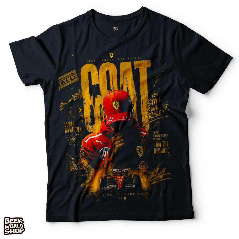 Lewis Hamilton GOAT Ferrari Legacy Graphic T Shirt