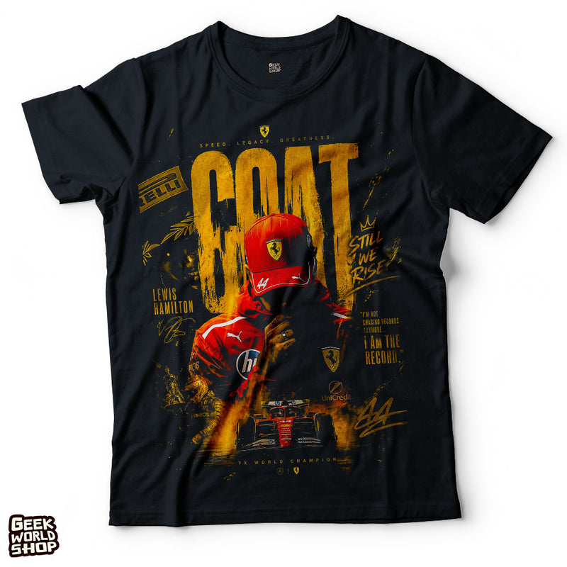 Lewis Hamilton GOAT Ferrari Legacy Graphic T Shirt