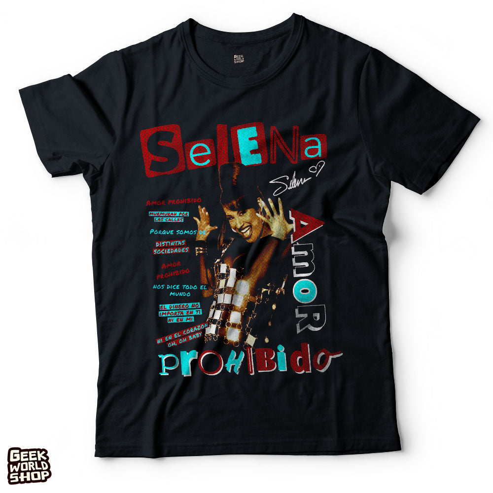 Selena Amor Prohibido Vintage Bootleg Tribute Graphic T-Shirt