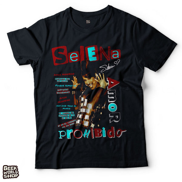 Selena Amor Prohibido Vintage Bootleg Tribute Graphic T-Shirt
