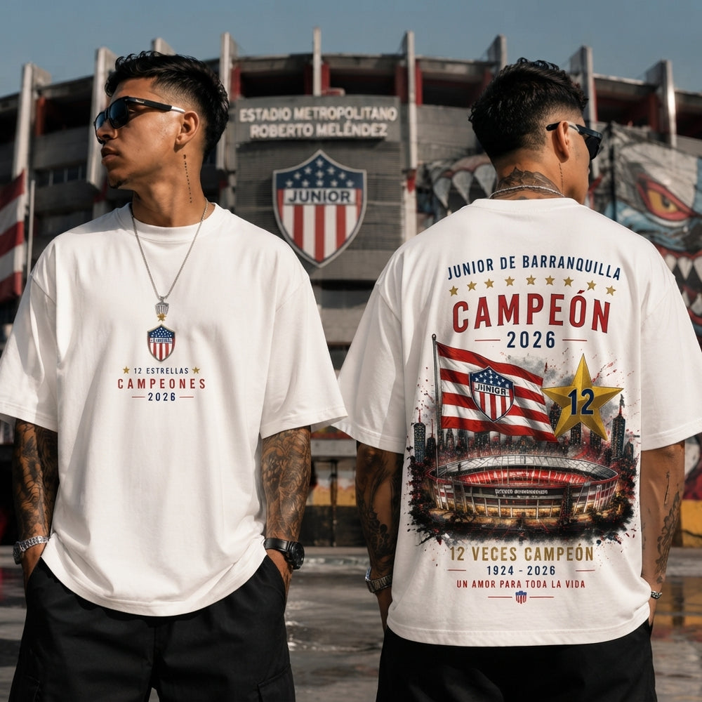Junior de Barranquilla 12 Veces Campeon 2026 Vintage bootleg T-Shirt
