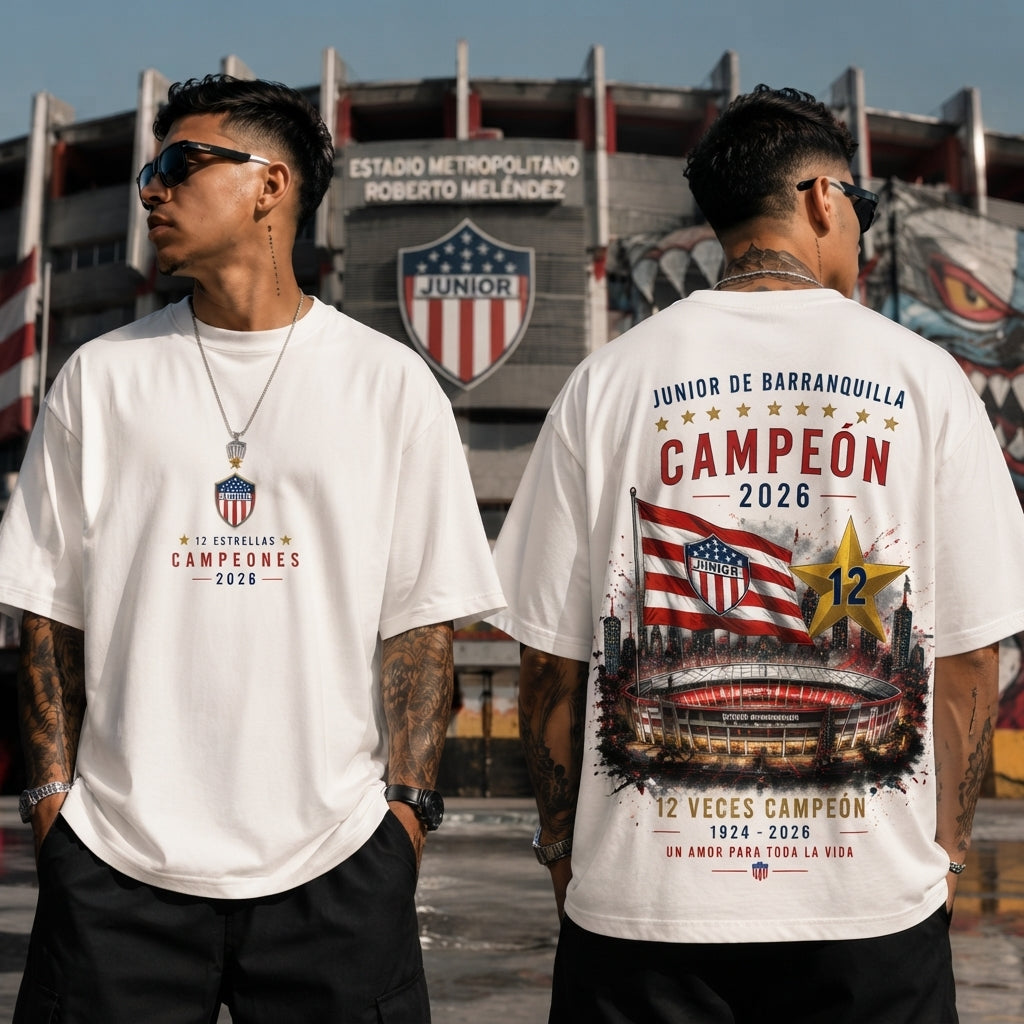 Junior de Barranquilla 12 Veces Campeon 2026 Vintage bootleg T-Shirt