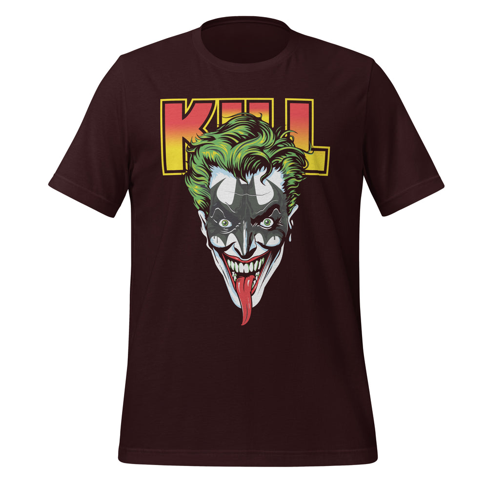 Joker Mask (Kiss) Graphic T-Shirt | Gotham-Inspired Pop Culture Tee