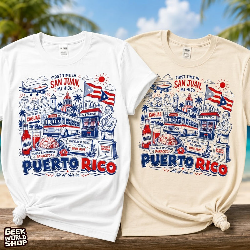 First Time in San Juan Puerto Rico Vintage Graphic Tee