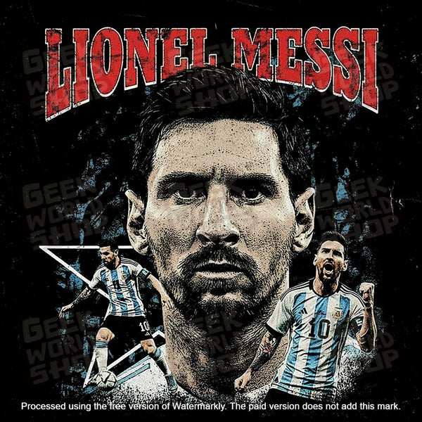 Lionel Messi "Legend" Vintage Bootleg Style T Shirt