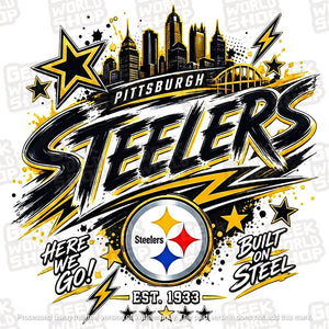 Pittsburgh Steelers Vintage 90s Bootleg Graphic T-Shirt