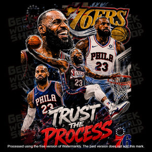 LeBron James Philadelphia 76ers Comic Book T-Shirt