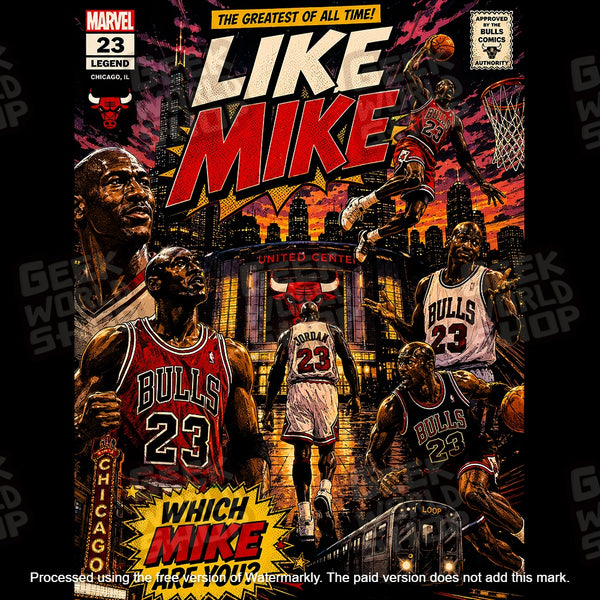 "Like Mike" Michael Jordan Vintage Comic Book Graphic T-Shirt