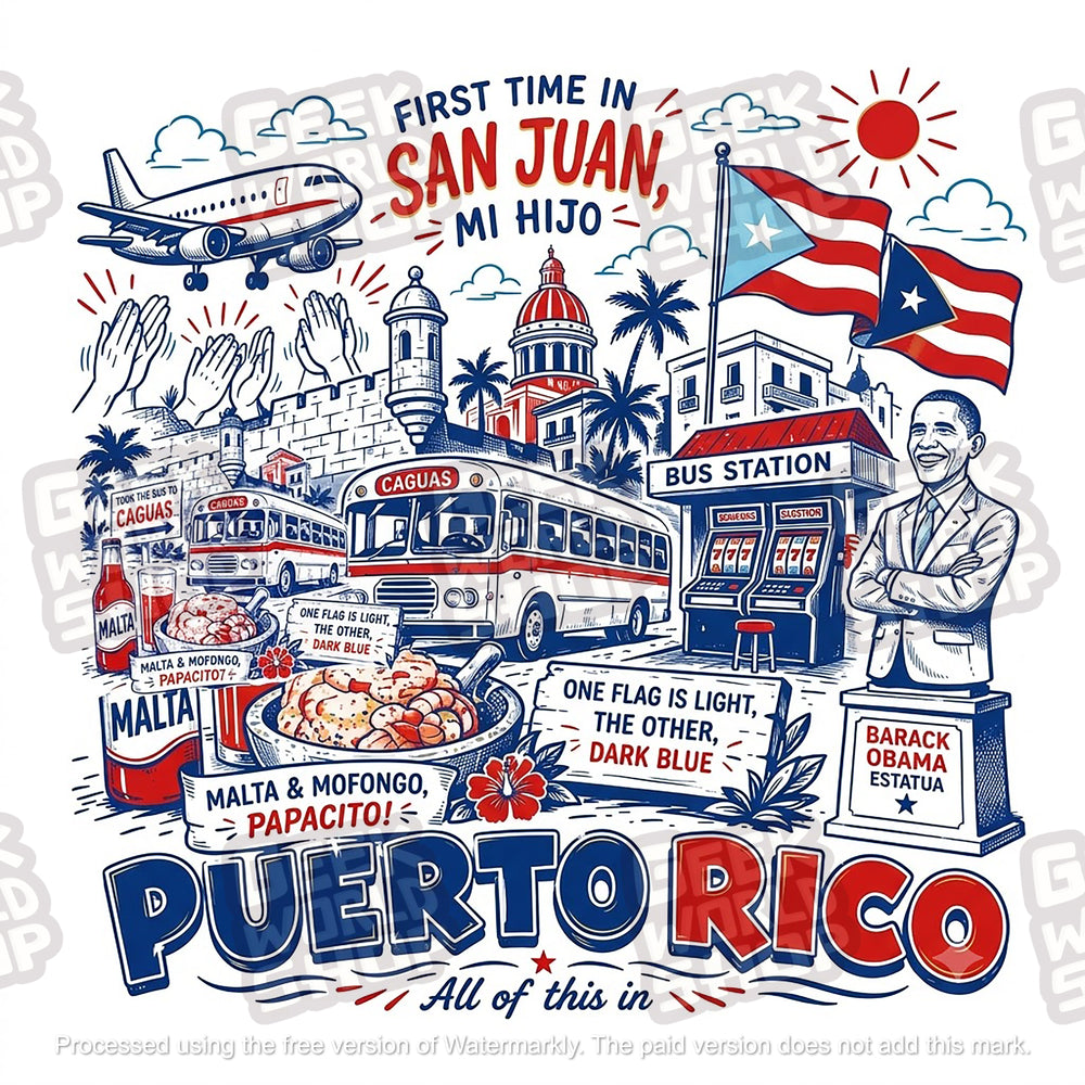 First Time in San Juan Puerto Rico Vintage Graphic Tee