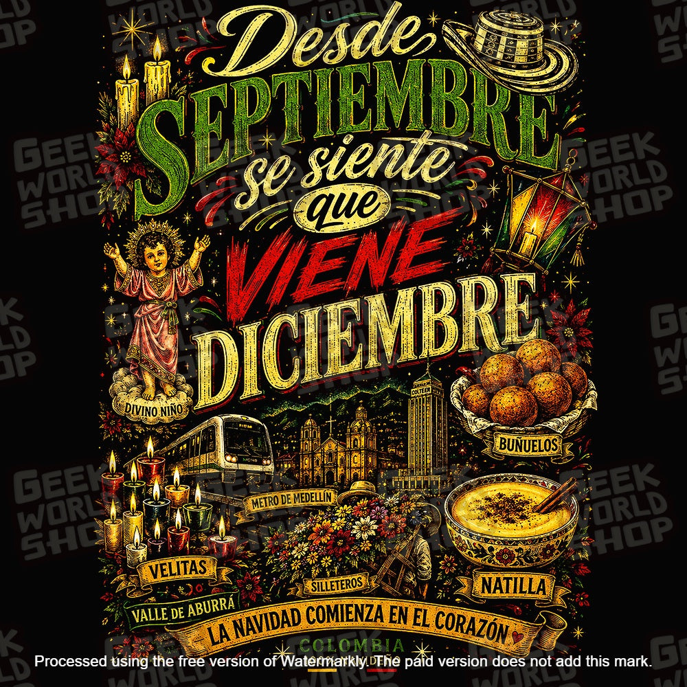 Desde Septiembre se Siente que Viene Diciembre – Premium Vintage Bootleg T-shirt