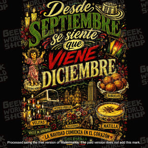 Desde Septiembre se Siente que Viene Diciembre – Premium Vintage Bootleg T-shirt
