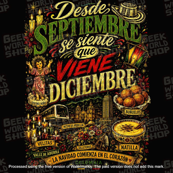Desde Septiembre se Siente que Viene Diciembre – Premium Vintage Bootleg T-shirt