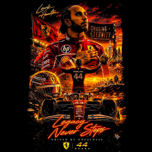 Lewis Hamilton Ferrari Legacy Formula 1 Graphic T Shirt
