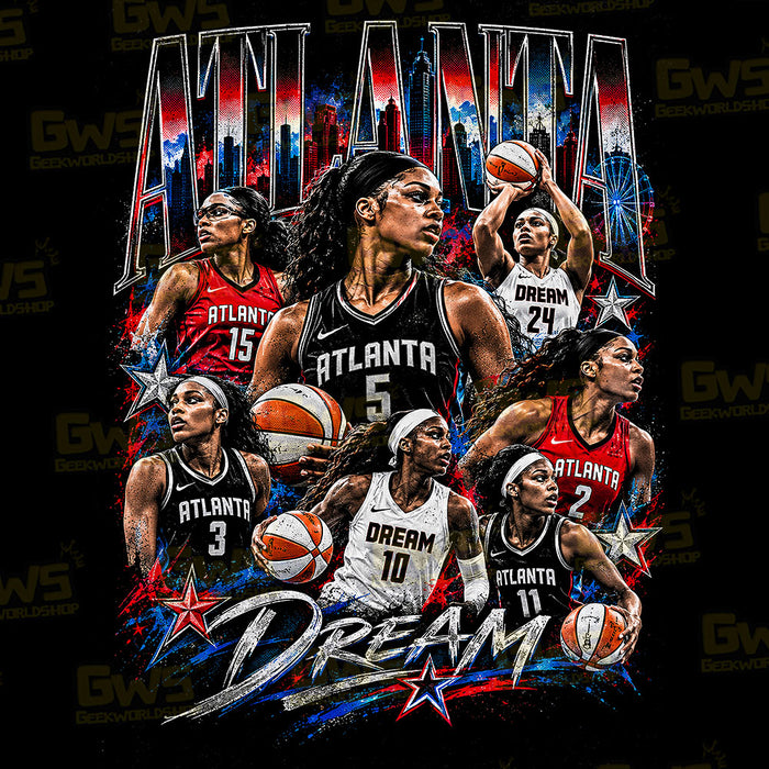 Atlanta Dream Basketball Graphic T-Shirt – Urban Streetwear Player Collage