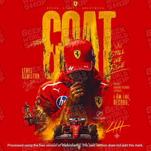 Lewis Hamilton GOAT Ferrari Legacy Graphic T Shirt