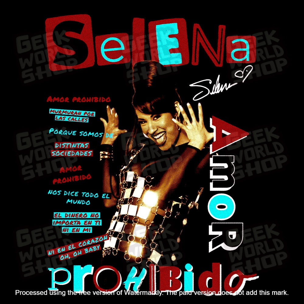Selena Amor Prohibido Vintage Bootleg Tribute Graphic T-Shirt