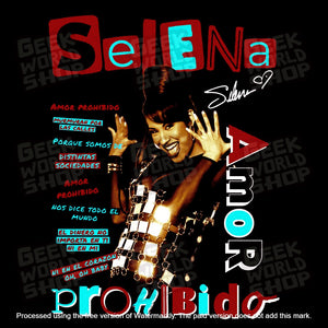 Selena Amor Prohibido Vintage Bootleg Tribute Graphic T-Shirt