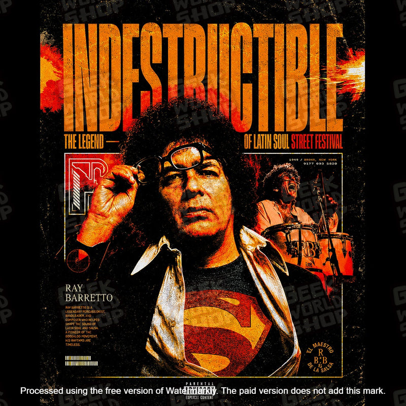 Indestructible: Ray Barretto Salsa Soul Tribute T-Shirt