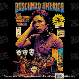 Ruben Blades Buscando America T-Shirt | Vintage Comic Book Salsa T Shirt