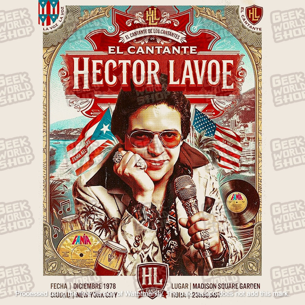 Hector Lavoe El Cantante T-Shirt | Vintage New York Salsa Poster T Shirt