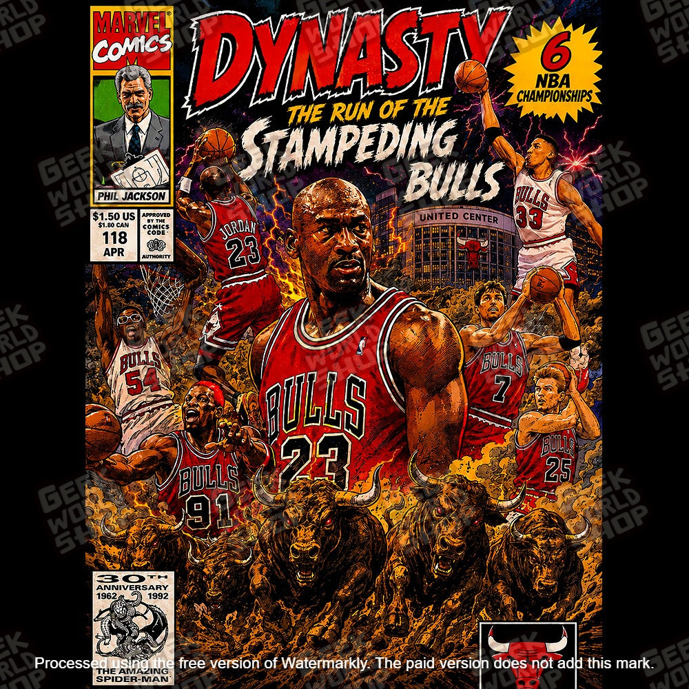 Dynasty: The Run of the Stampeding Bulls Comic T Shirt