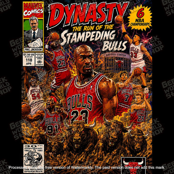 Dynasty: The Run of the Stampeding Bulls Comic T Shirt